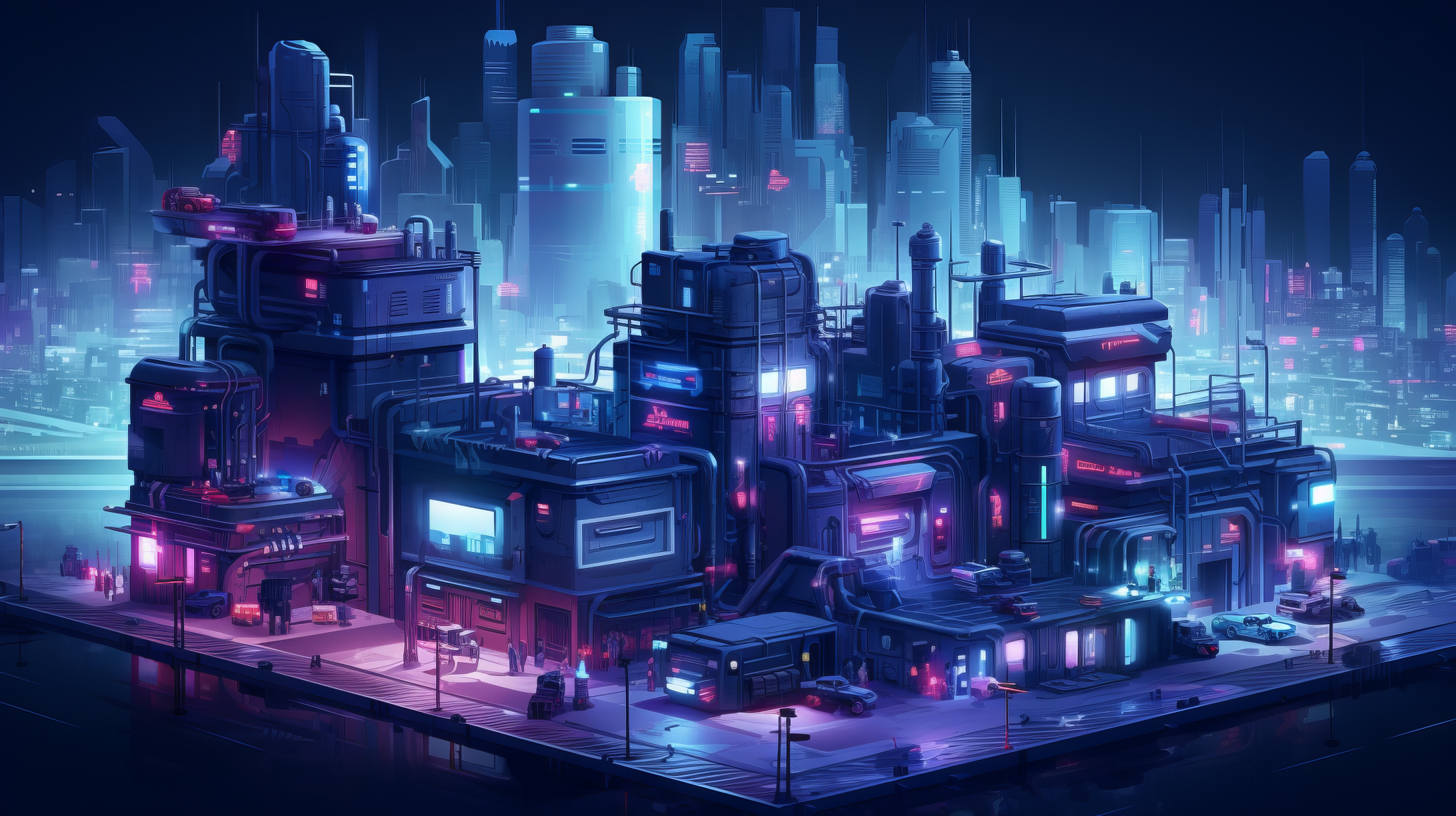 HD wallpaper: cyberpunk, city