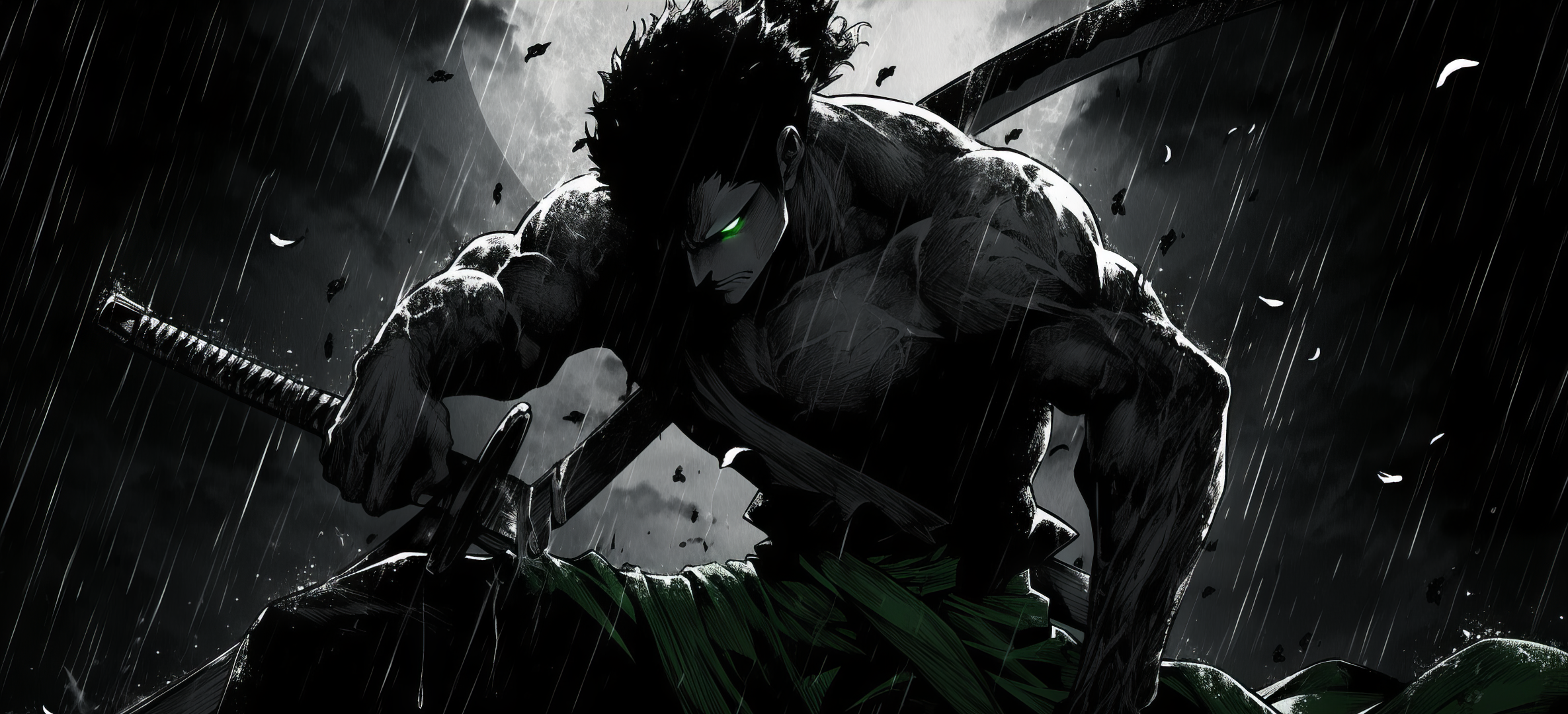 Zoro In Epic Manga Style Wallpaper by patrika