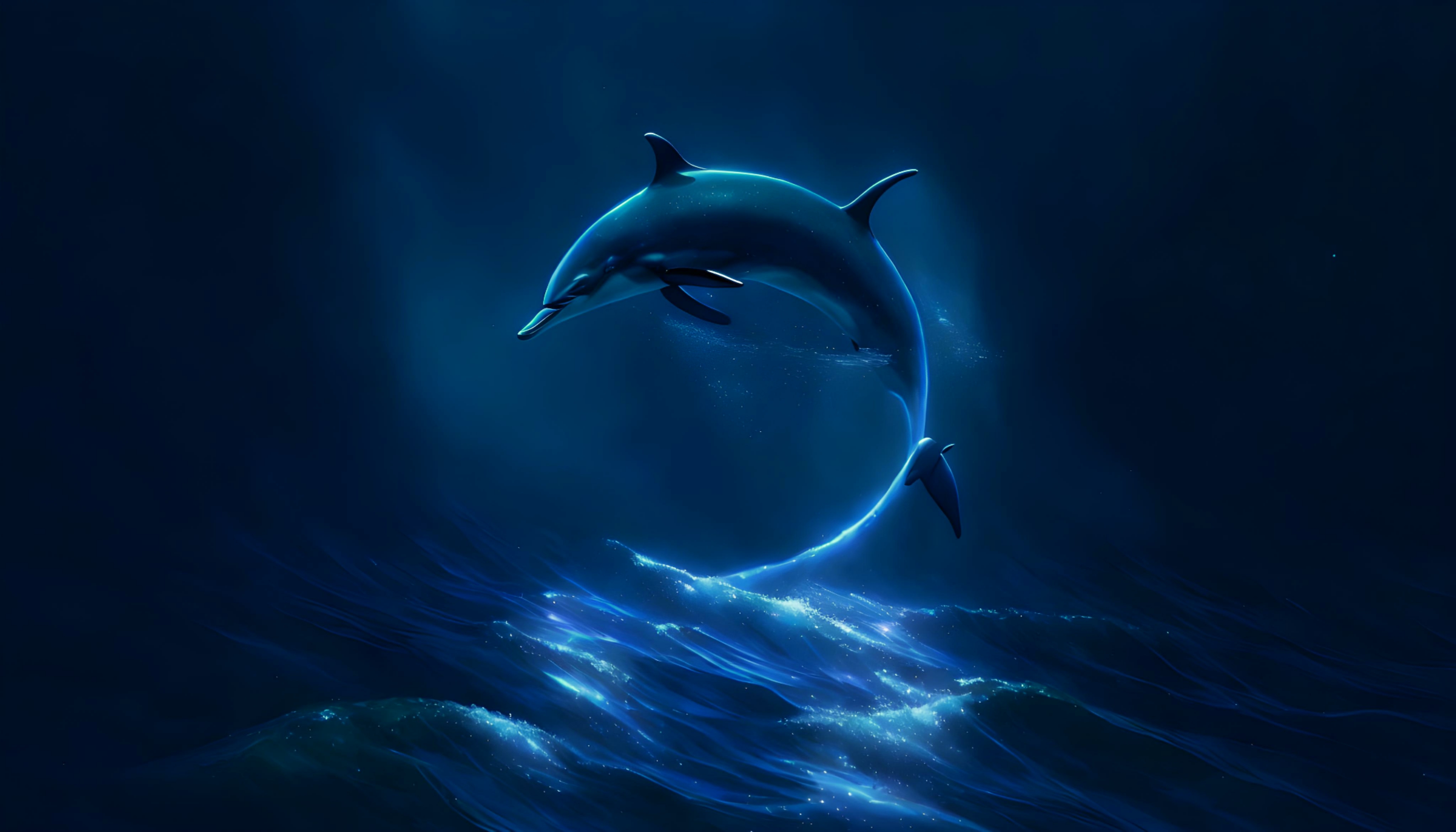 dolphin sunset desktop wallpaper