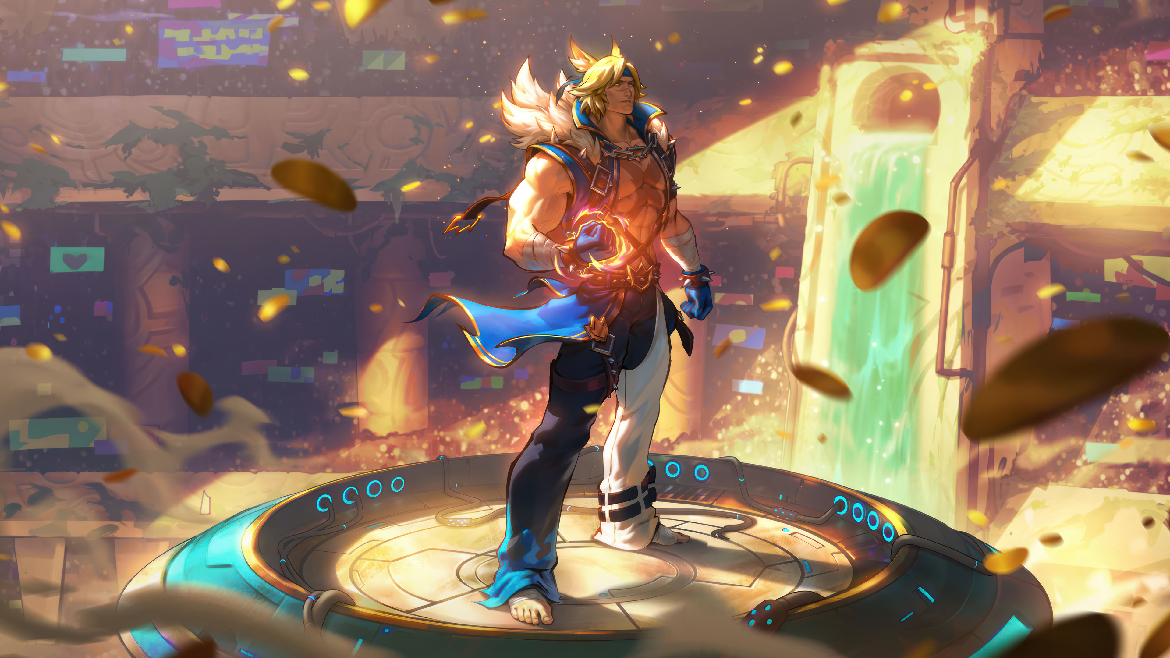 Heartsteel Aphelios Skin LoL Splash Art 4K Wallpaper iPhone HD