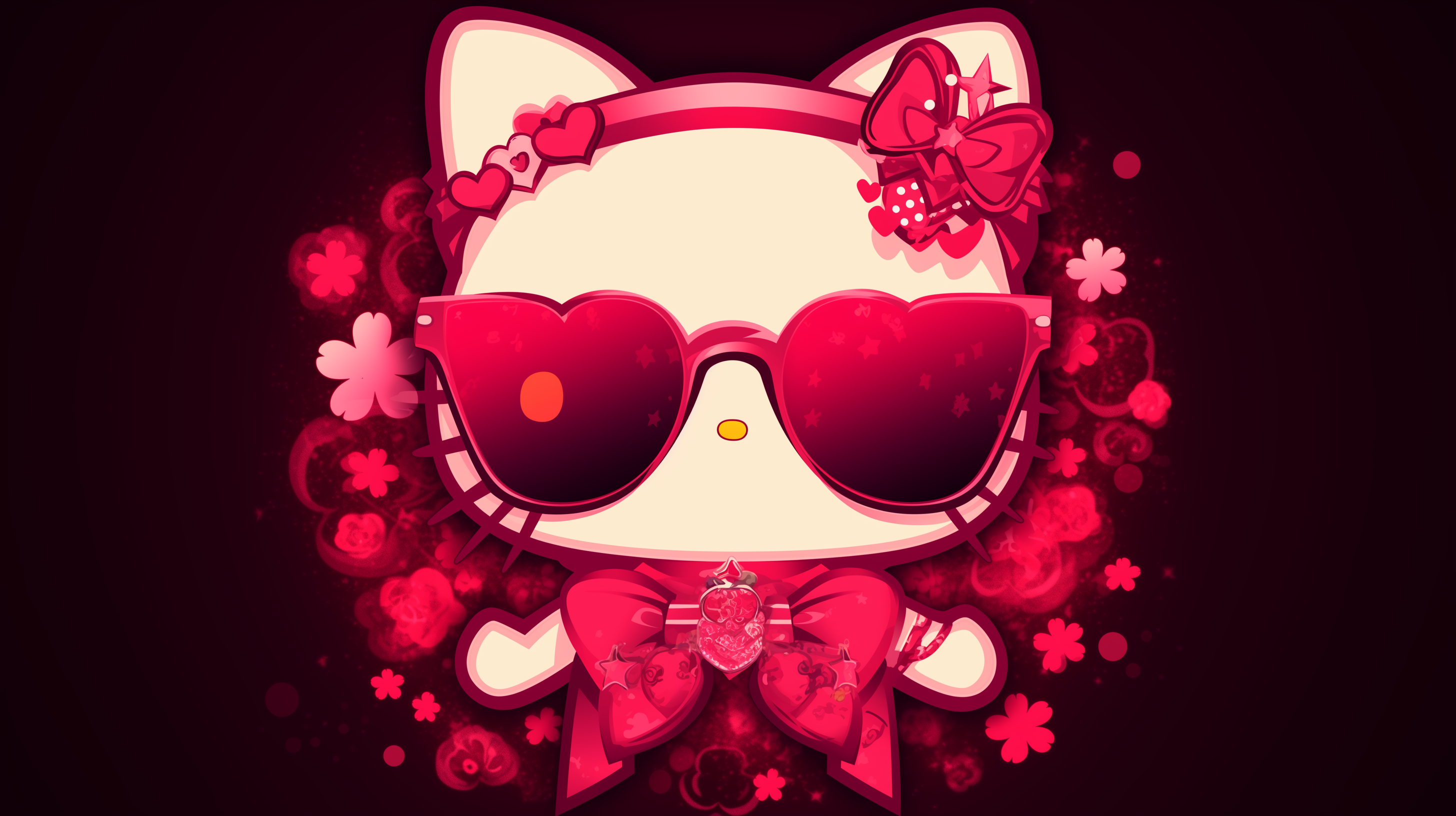 Hello Kitty background Wallpaper 4K, Pink background