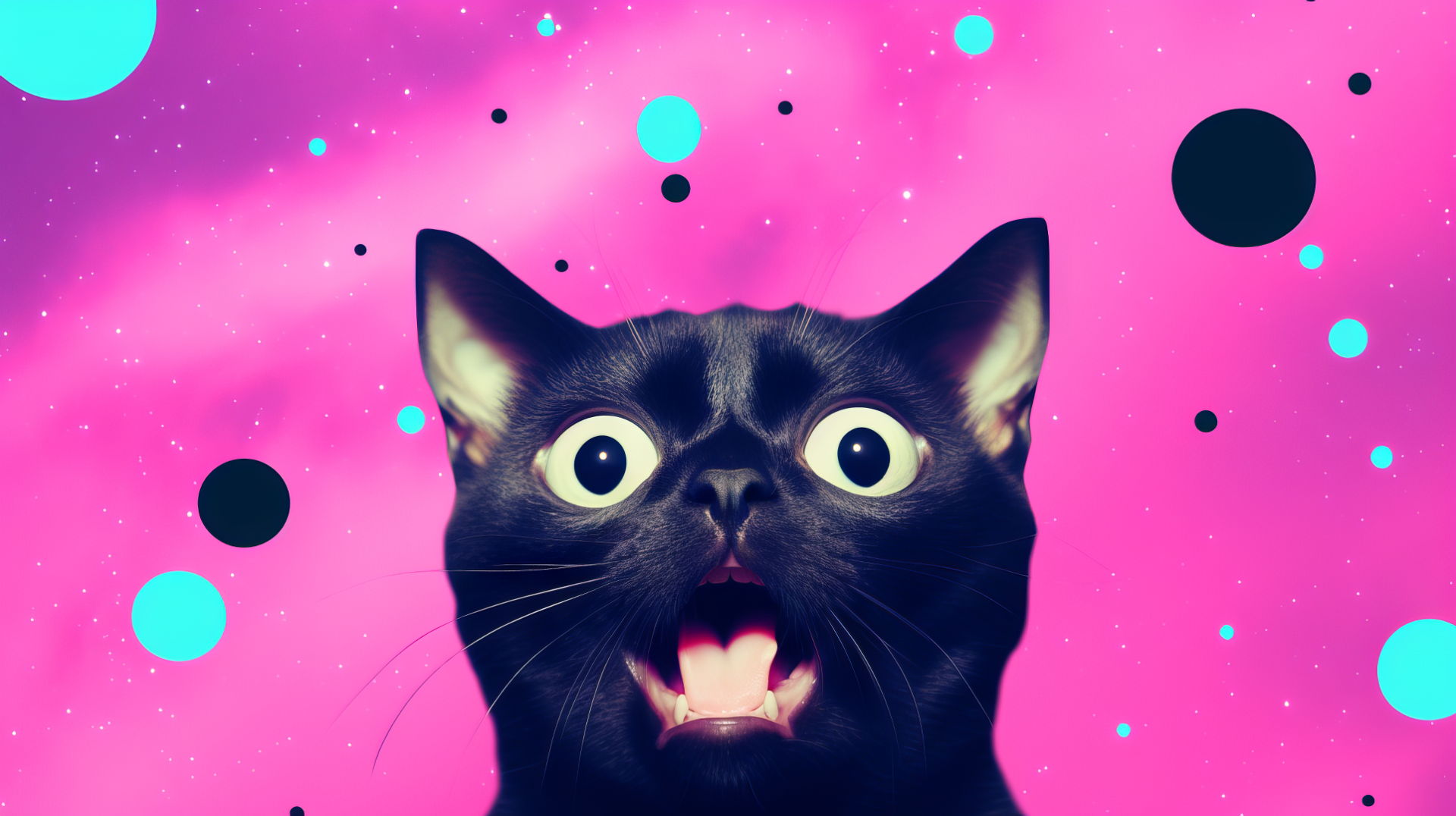 funny black cat wallpaper