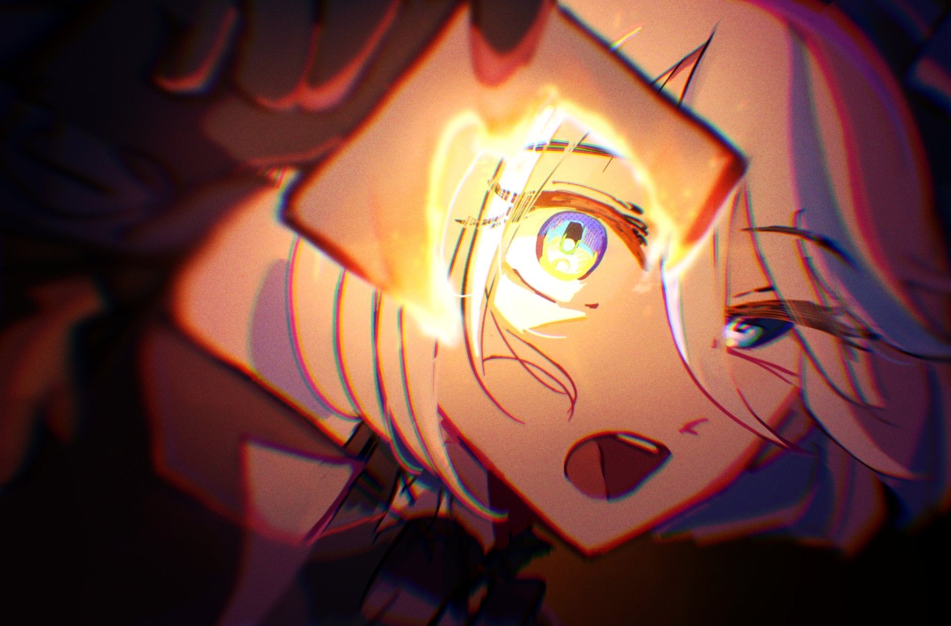 HD PC desktop wallpaper featuring Furina from the video game Genshin Impact, showcasing dynamic lighting and detailed anime-style art.