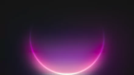 4K Ultra HD Sci-Fi desktop wallpaper featuring a glowing neon circle with gradient purple and pink laser lights against a dark background.
