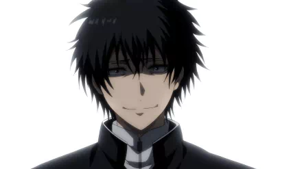 HD desktop wallpaper featuring Yuuichi Katakiri from Tomodachi Game with a subtle smile against a white background.