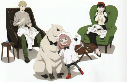 Loid Forger Anya Forger Yor Forger Bond (Spy x Family) Anime Spy x Family HD Desktop Wallpaper | Background Image