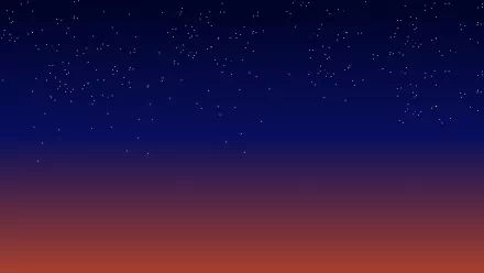 Vibrant blue and orange night sky with twinkling stars, creating an aesthetic and serene desktop wallpaper of nature at sunset.