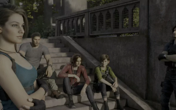  Jill valentine Chris Leon Rebecca and Claire