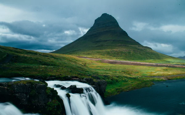 Kirkjufoss nature Kirkjufell HD Desktop Wallpaper | Background Image