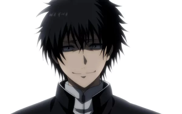 HD desktop wallpaper featuring Yuuichi Katakiri from Tomodachi Game with a subtle smile against a white background.