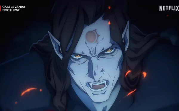 HD wallpaper of a character from Castlevania: Nocturne animated series, featuring a dark ambiance for desktop background.