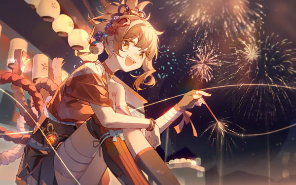 Yoimiya (Genshin Impact) video game Genshin Impact HD Desktop Wallpaper | Background Image