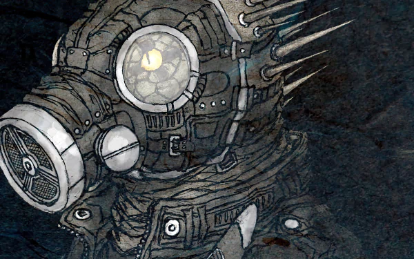 HD desktop wallpaper featuring Kaiman from Dorohedoro, showcasing his distinctive masked appearance and detailed artwork.