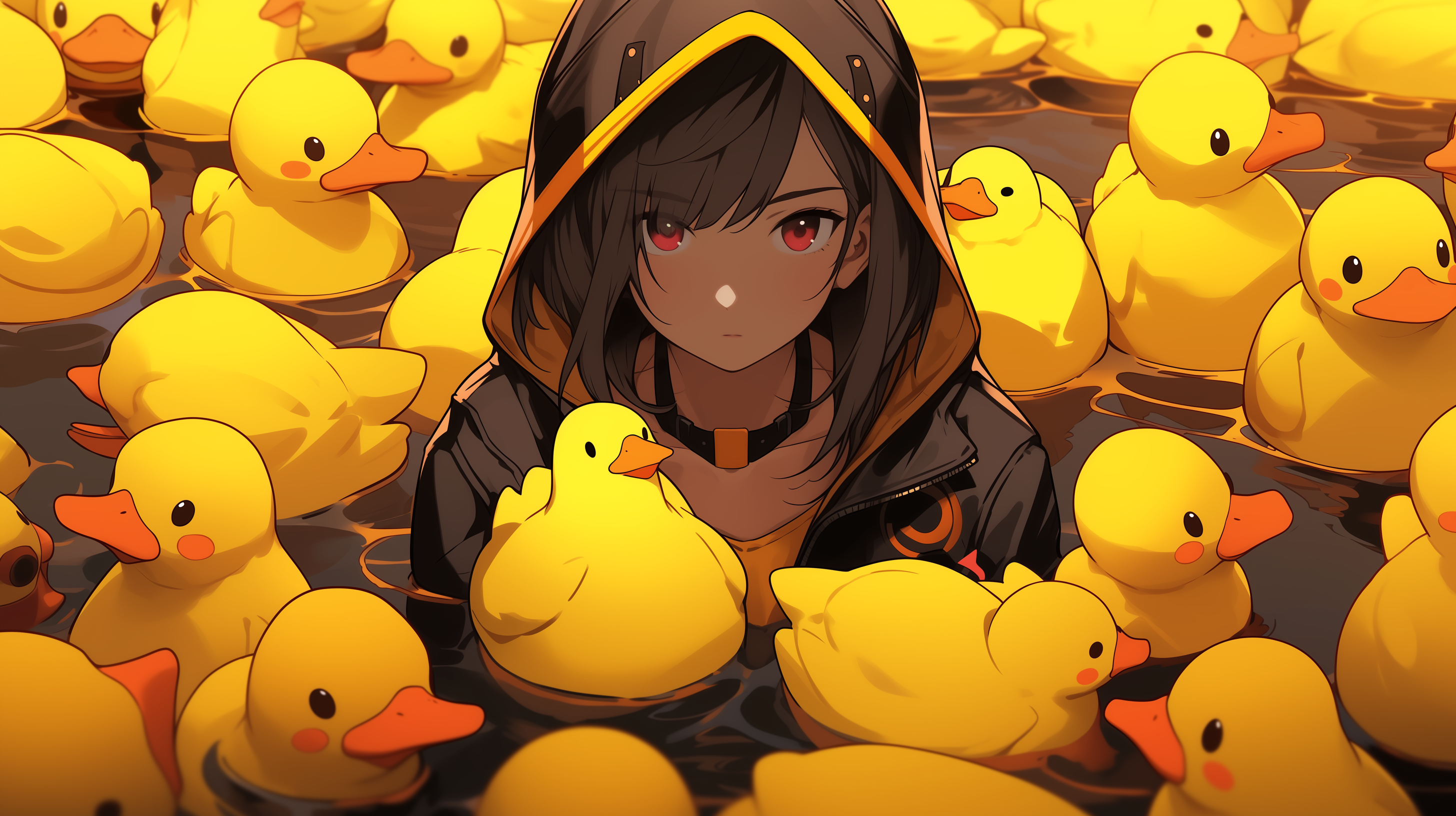 Banstra humanoid character with duck features , japanese anime |  imgcreator.zmo.ai