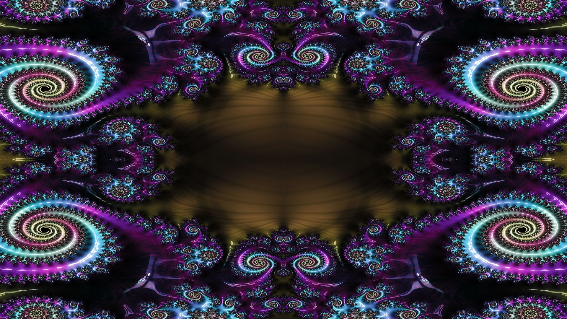 Trippy Psychedelic Fractal Wallpaper by Dr-Pen