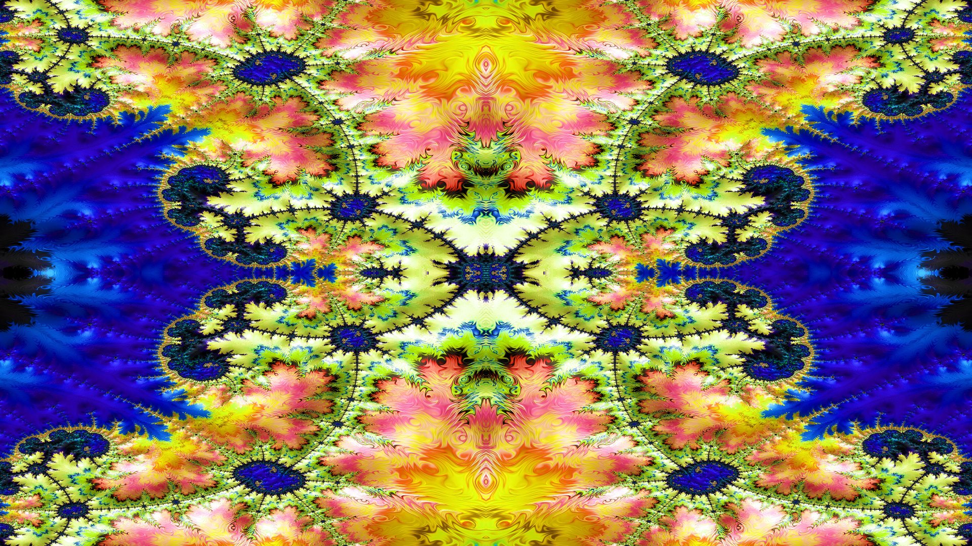 Trippy Psychedelic Fractal 4k Desktop Wallpaper by Dr-Pen