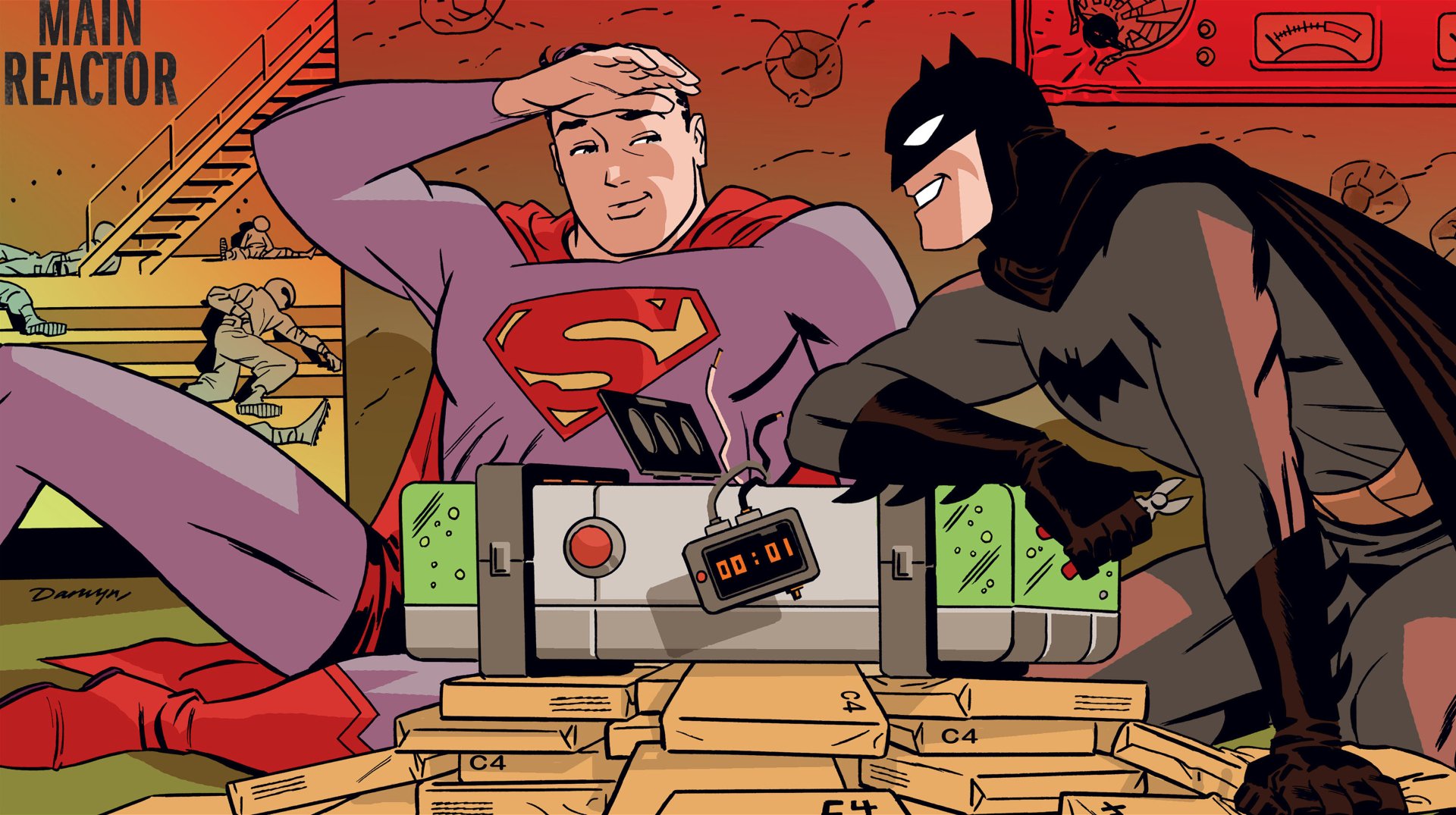 Download Comic Batman/Superman 4k Ultra HD Wallpaper by Darwyn Cooke