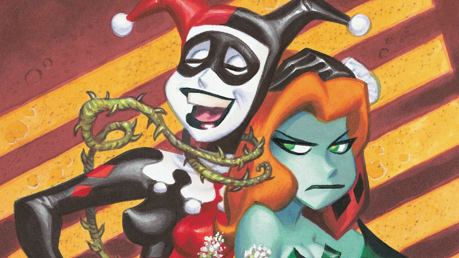 Download Comic Harley & Ivy HD Wallpaper by Bruce Timm
