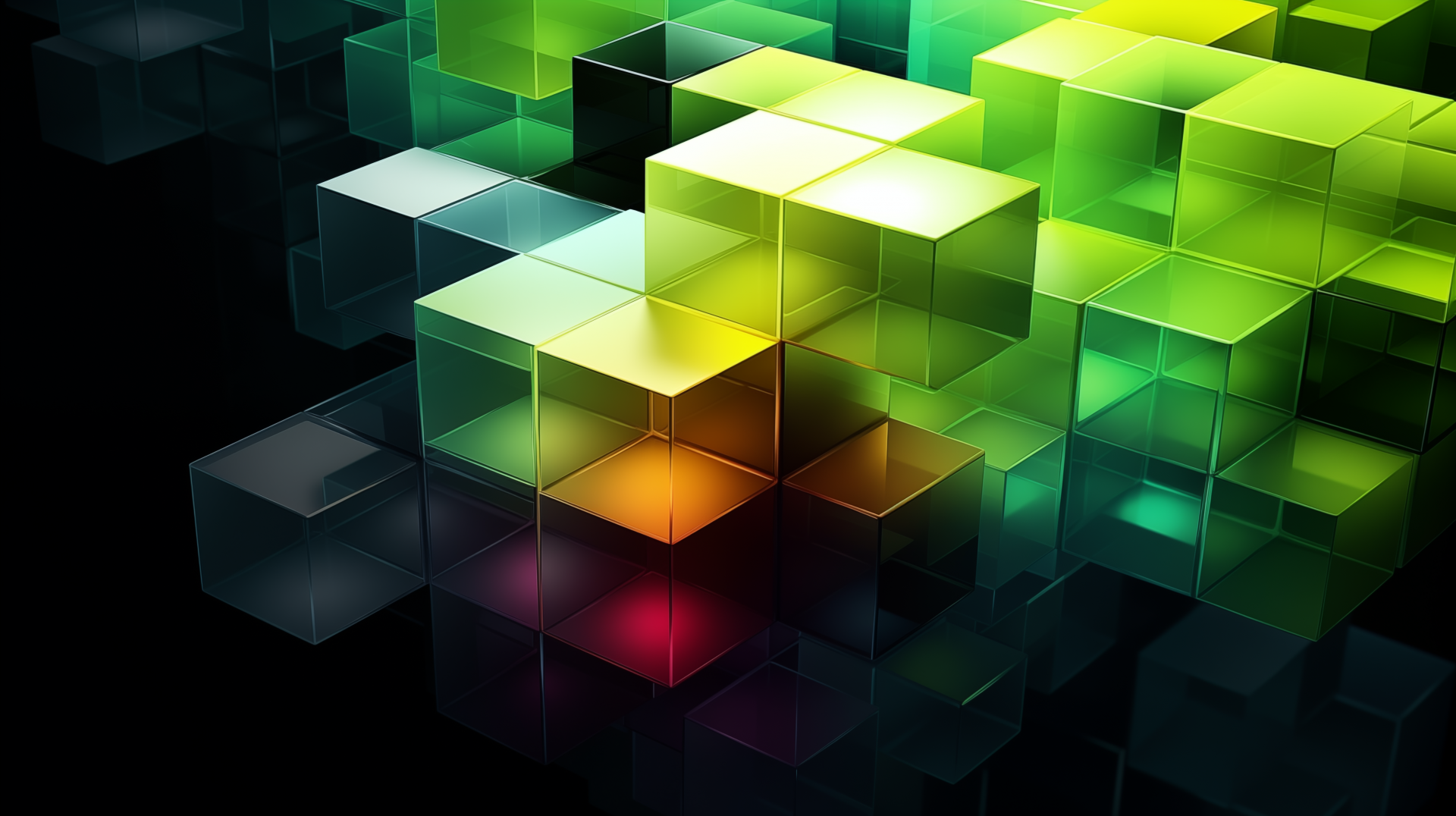 Vibrant 3d cube mosaic hd wallpaper by laxmonaut