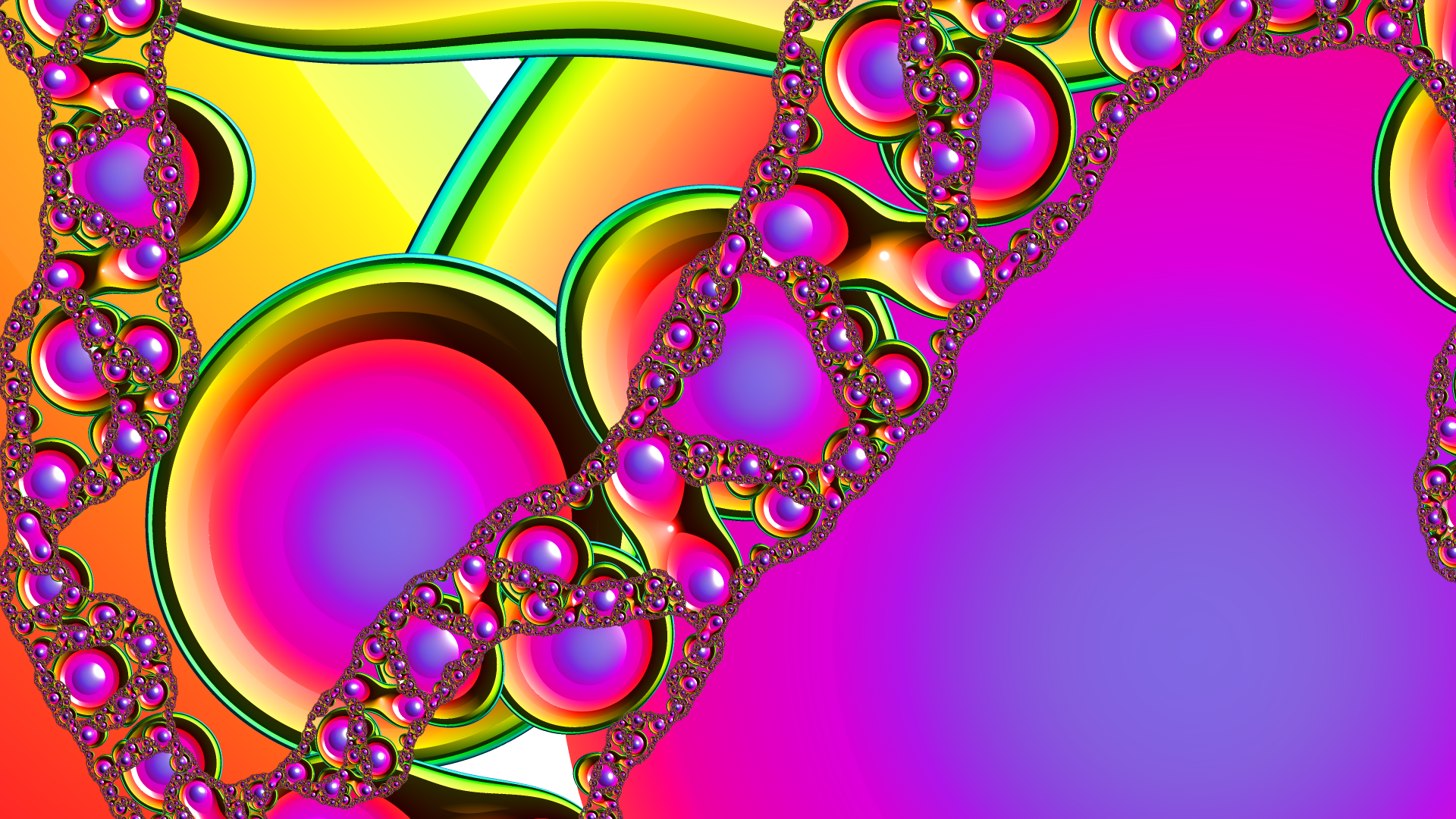 Trippy Psychedelic Fractal Wallpaper by Dr-Pen