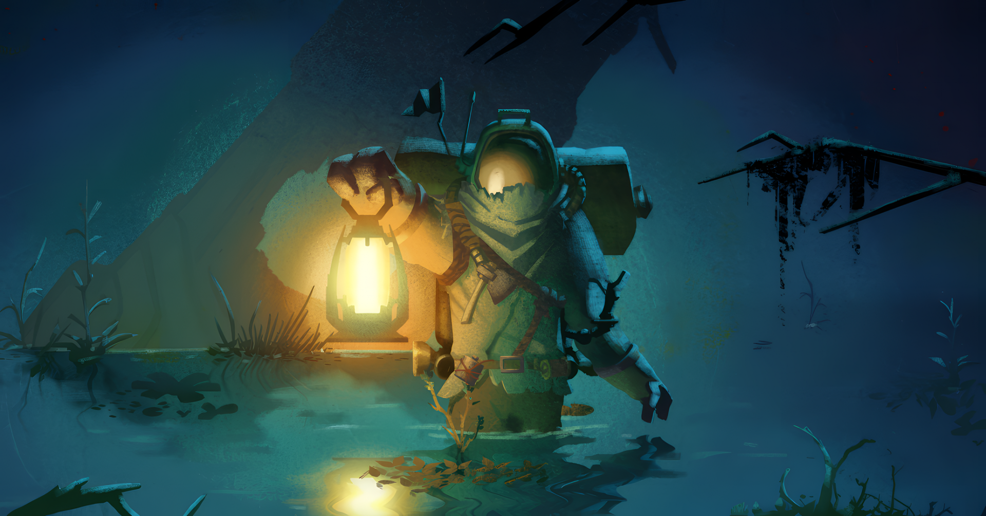 HD wallpaper of Outer Wilds video game featuring an astronaut exploring a mysterious planet.