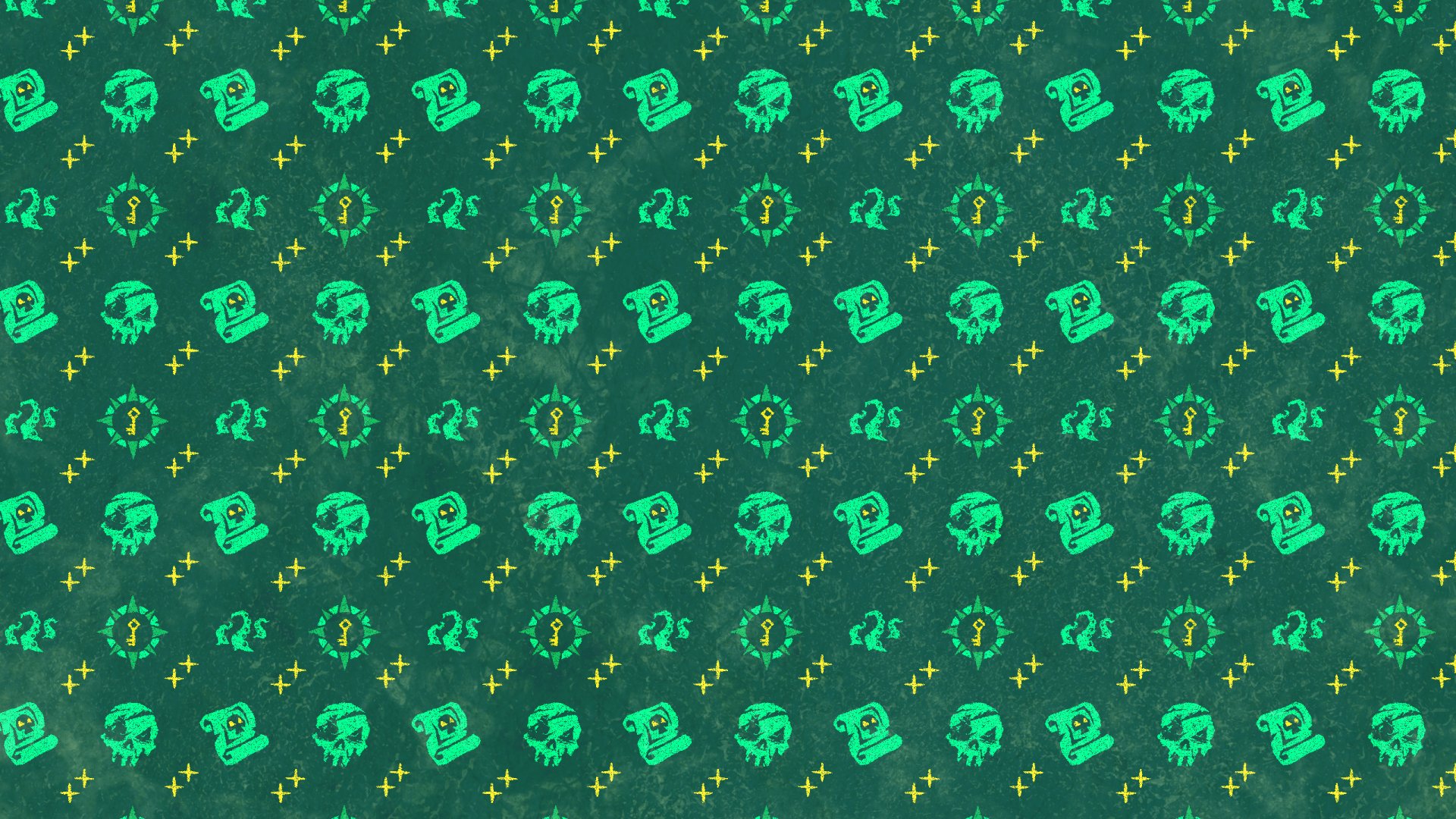 Sea of ThievesInspired Skull Pattern HD Wallpaper