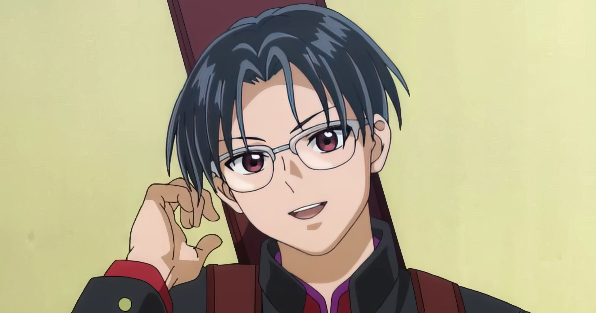 Anime character from Bucchigiri?! with glasses in HD desktop wallpaper and background.