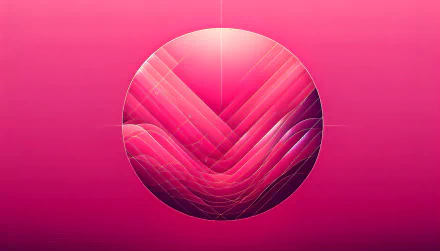 HD desktop wallpaper with vibrant hot pink abstract design and smooth lines for a modern background.