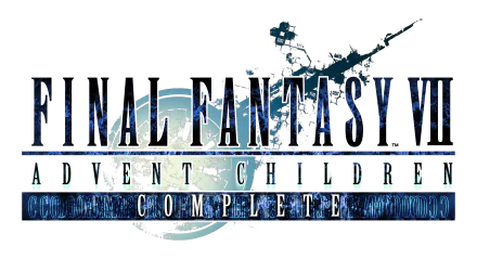 Final Fantasy VII Advent Children Complete logo as a high-definition desktop wallpaper, showcasing iconic imagery for the video game series.
