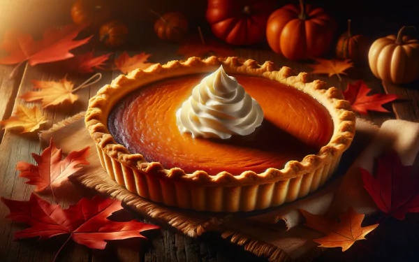 Irresistible Pumpkin Pie in Stunning 4K Ultra HD Wallpaper by robokoboto