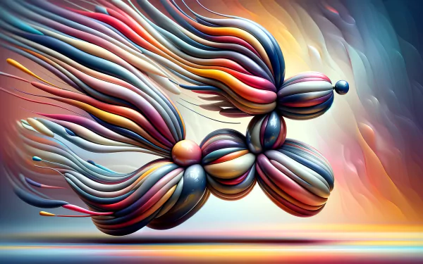 Colorful balloon animal HD desktop wallpaper with abstract design and vibrant background.