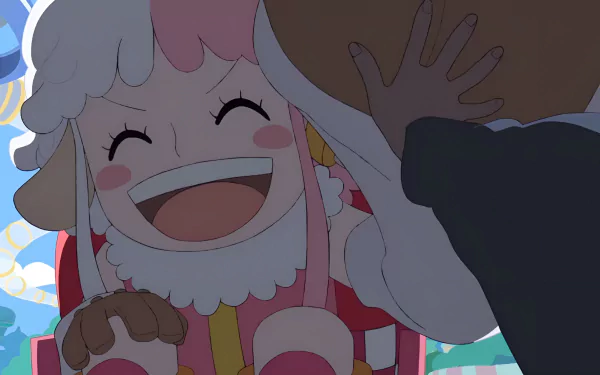 HD PC desktop wallpaper featuring cheerful anime character from One Piece by Atlus, showcasing vibrant colors and joyful expression in a dynamic scene.