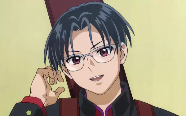 Anime character from Bucchigiri?! with glasses in HD desktop wallpaper and background.