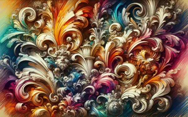 Abstract colorful swirls and floral patterns in HD desktop wallpaper.