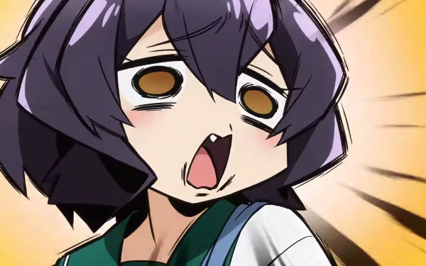 A vibrant HD desktop wallpaper featuring Utena Hiiragi expressing excitement, capturing the essence of magical girl anime with bold colors and dynamic energy.