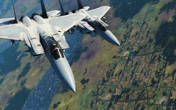 High-quality War Thunder desktop wallpaper showcasing intense aerial combat.