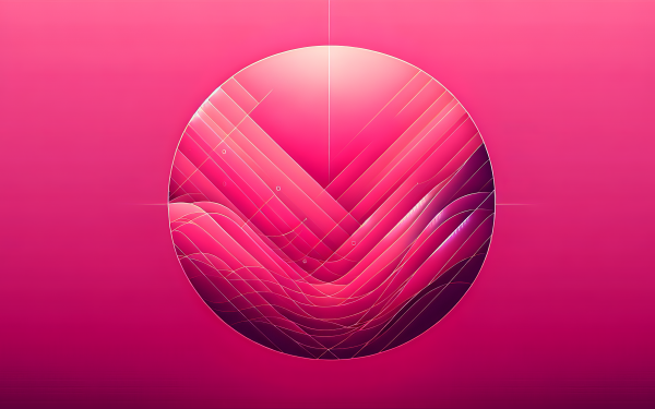 HD desktop wallpaper with vibrant hot pink abstract design and smooth lines for a modern background.