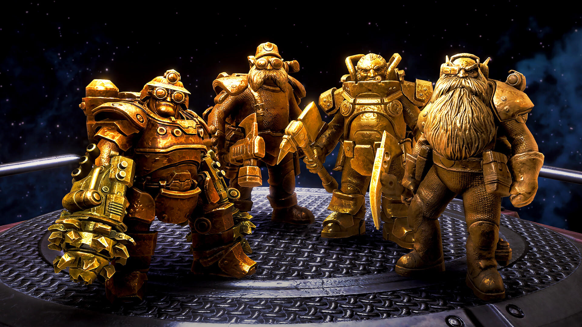 Deep Rock Galactic Survivor HD Wallpaper Space Dwarf Squad