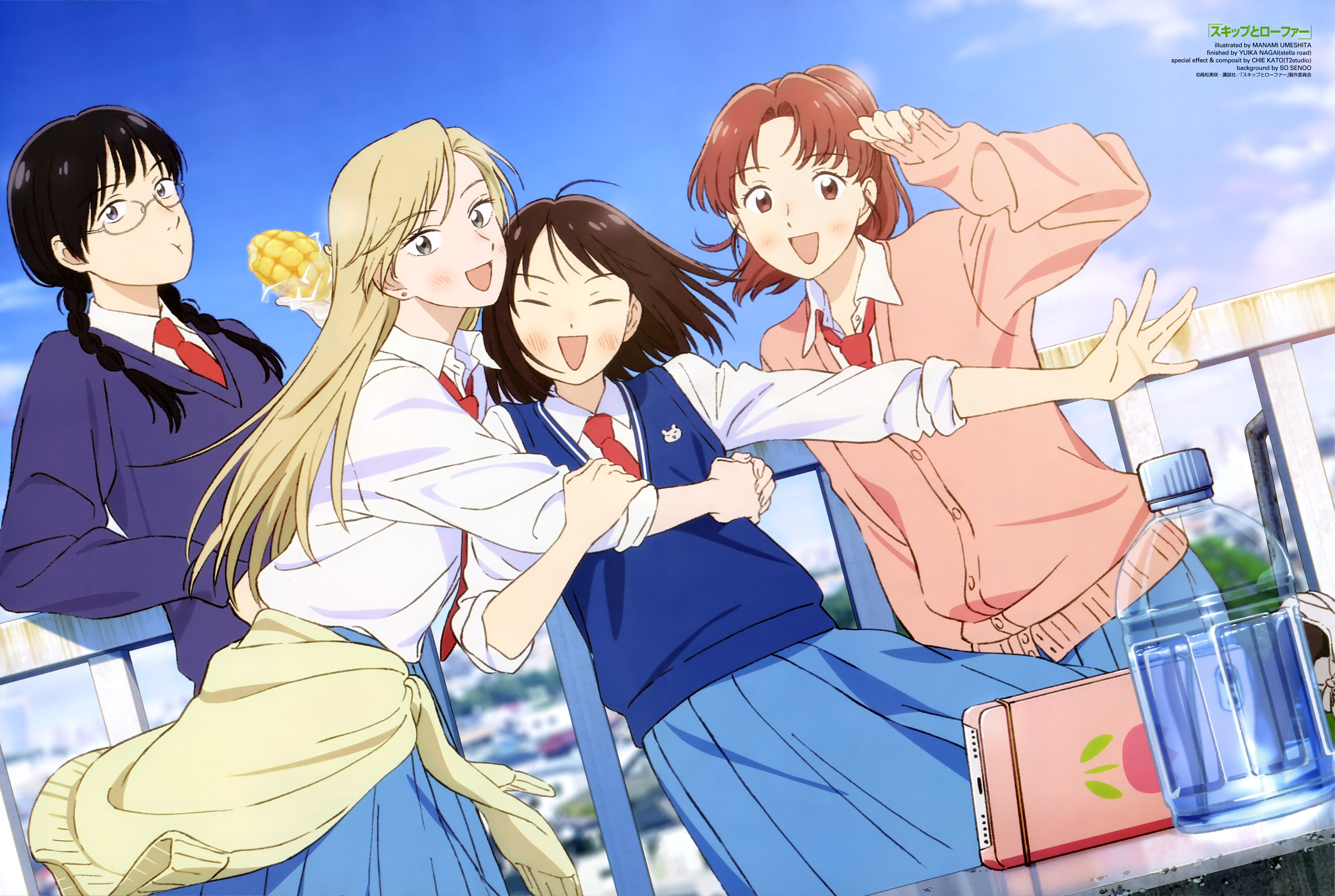 Skip & Loafer — 5K Ultra HD Anime Wallpaper: Sunlit Schoolday | 6100x4096 | Wallpaper Abyss
