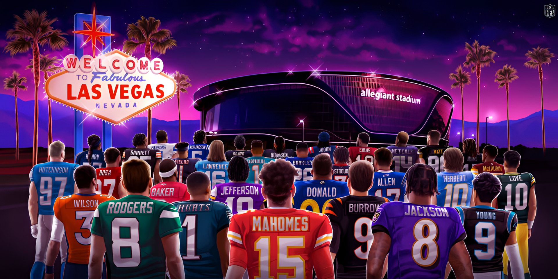 Super Bowl HD Wallpaper NFL Stars & Las Vegas Stadium