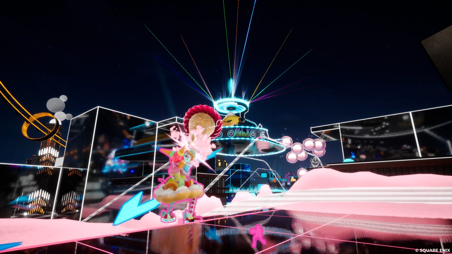 HD wallpaper featuring dynamic Foamstars video game scene with vibrant character and futuristic neon graphics for desktop background.