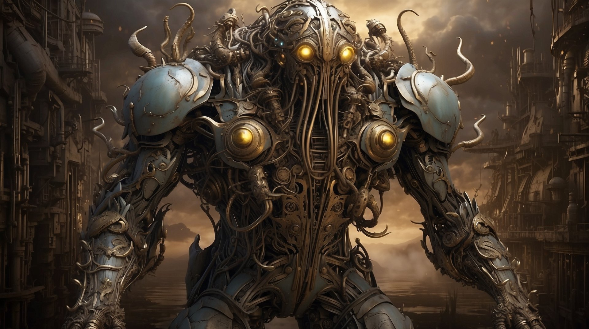 Dieselpunk tentacle titan by AnimeHead