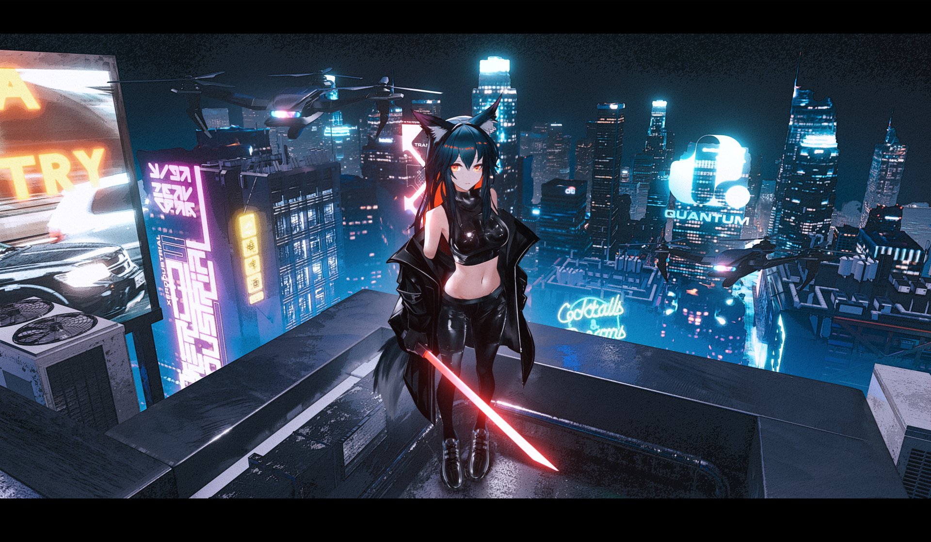 Download Arknights Texas (Arknights) Video Game Futuristic City Drone 4k Ultra HD Wallpaper by 塞戮尔