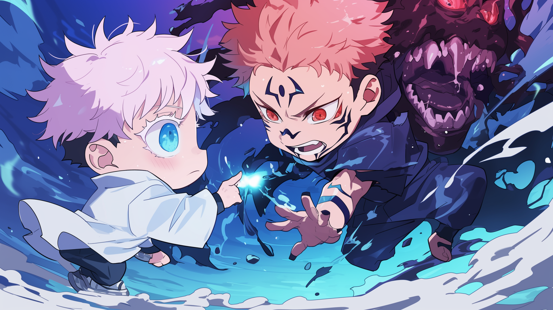 Satoru Gojo vs Sukuna Epic Duel - Jujutsu Kaisen HD Wallpaper by patrika