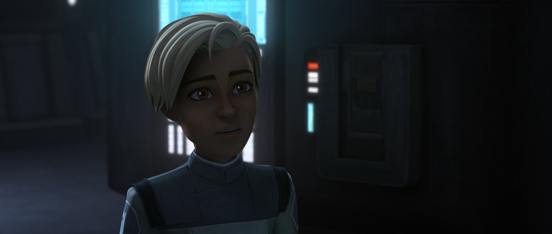 HD wallpaper of a character from Star Wars: The Bad Batch TV show set as a moody desktop background.