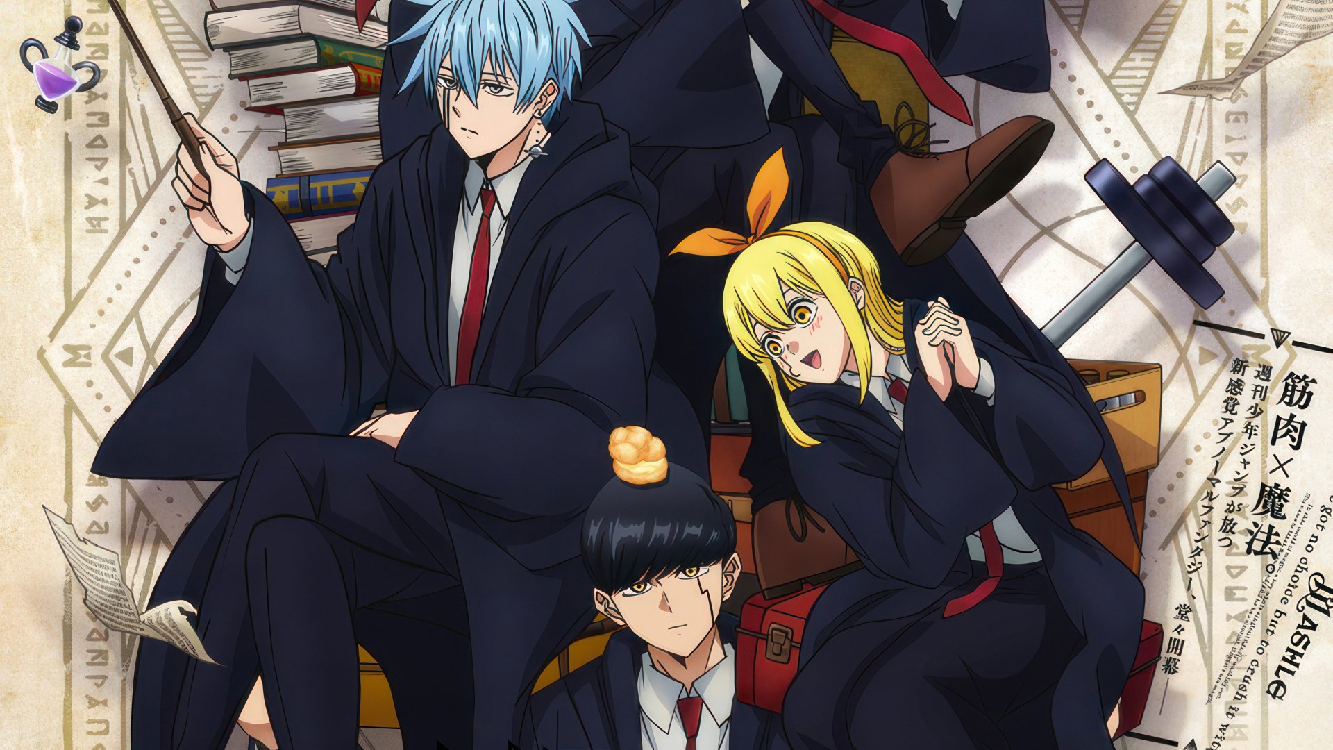 Mashle Anime Characters HD Wallpaper - Mash, Lance, and Lemon