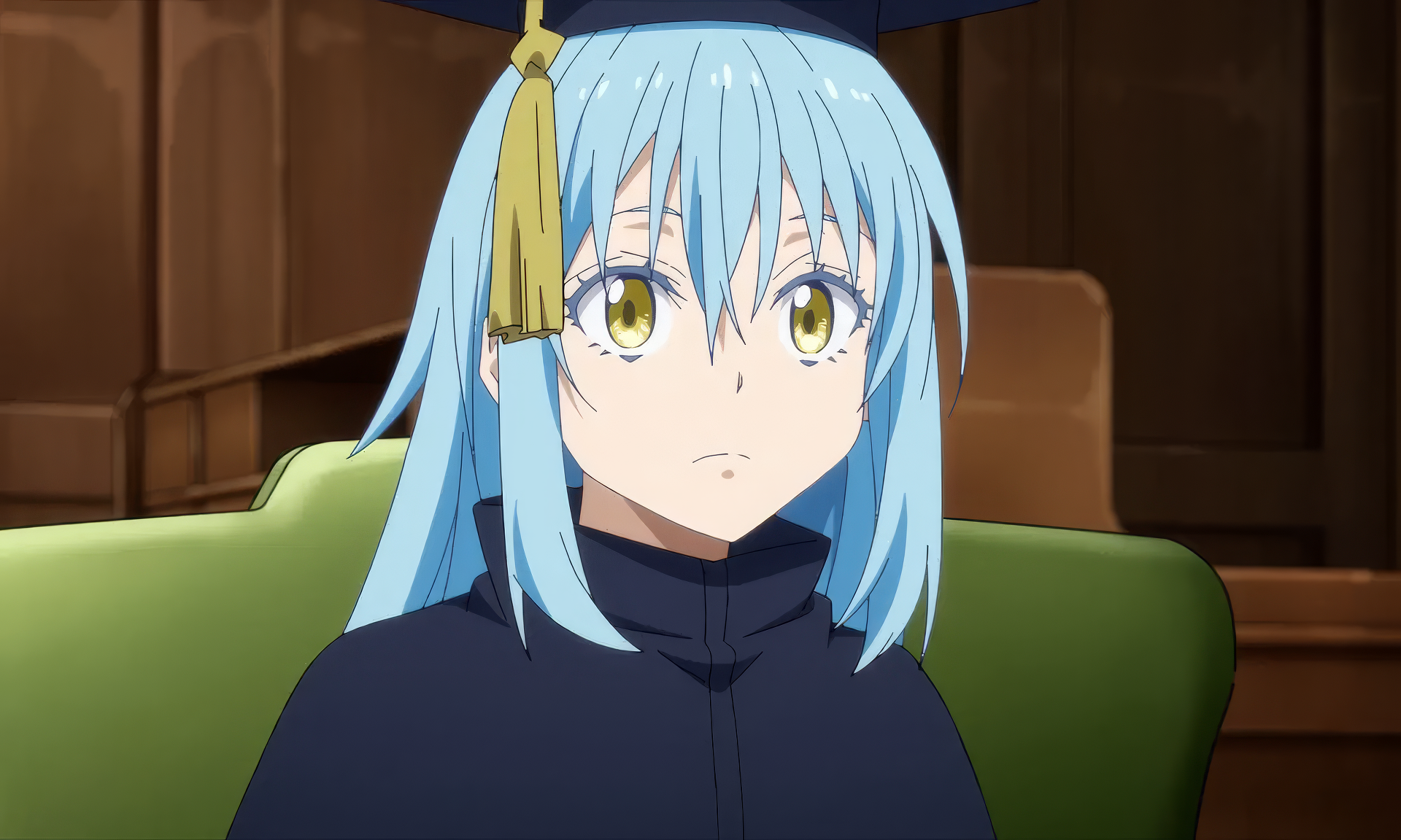 HD desktop wallpaper featuring Rimuru Tempest from the anime 'That Time I Got Reincarnated as a Slime'.