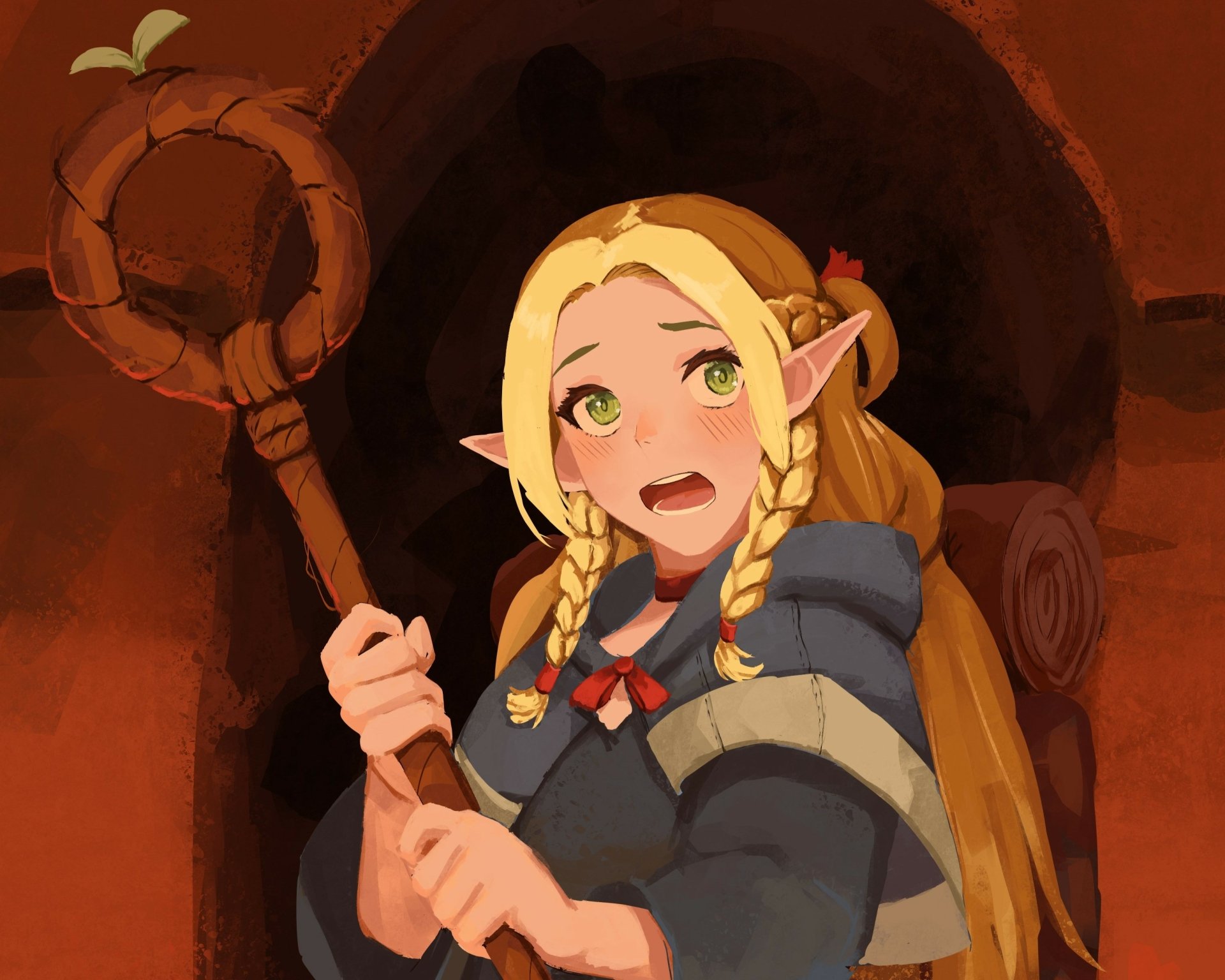 Download Anime Delicious In Dungeon Marcille Donato HD Wallpaper by Yan Kodiac