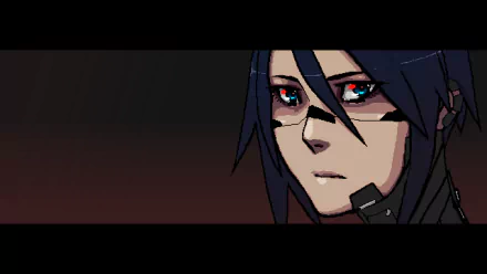 HD desktop wallpaper featuring a close-up of a character from the video game SIGNALIS.