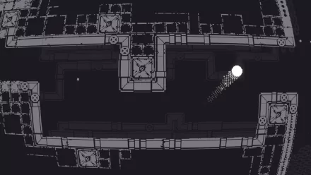 HD desktop wallpaper featuring qomp2 video game minimalist style level design.